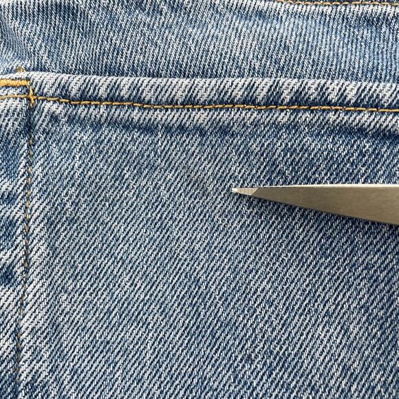 MANGO Maternity Jeans Sz 6 Blue Straight Leg Over-The-Belly Cropped Light Wash - Picture 16 of 16